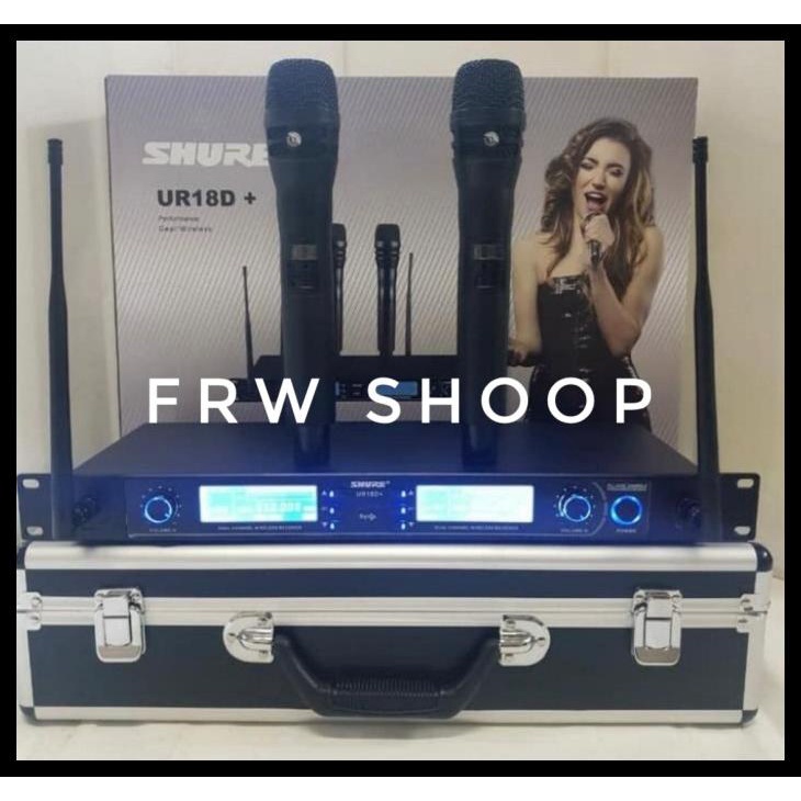 Mic Wireless Shure Ur18D+ / Ur 18D / Ur 18 D Free Koper Kode 1245