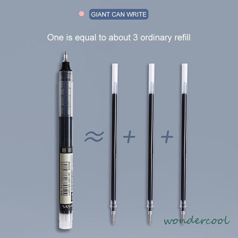 0.5mm Tip Lurus Cair Roller Ball Pen Kantor Tabung Jarum Penuh Siswa Ujian Gel Pena-Won