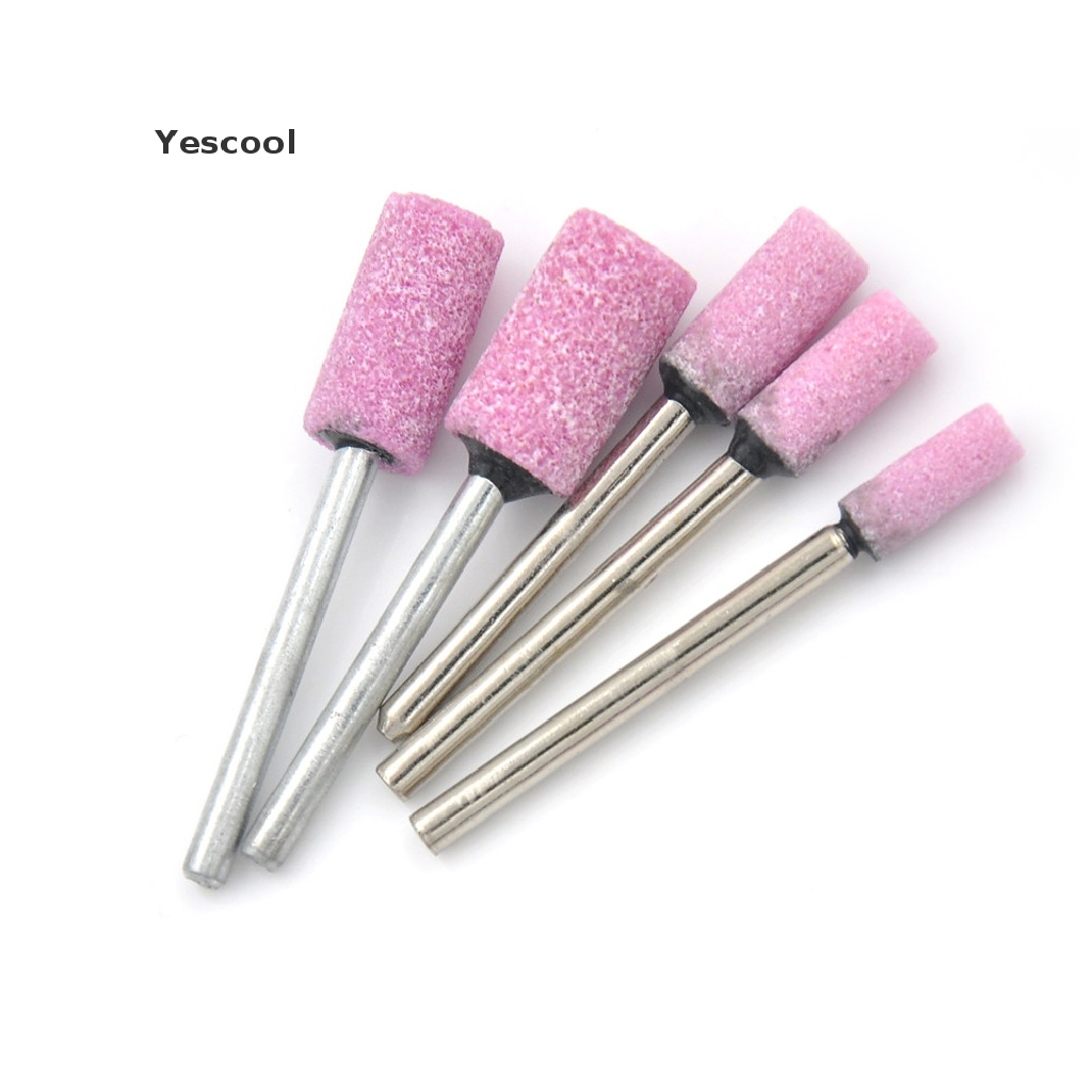 Yescool 10pcs Roda Gerinda Bahan Batu Abrasif Warna Pink