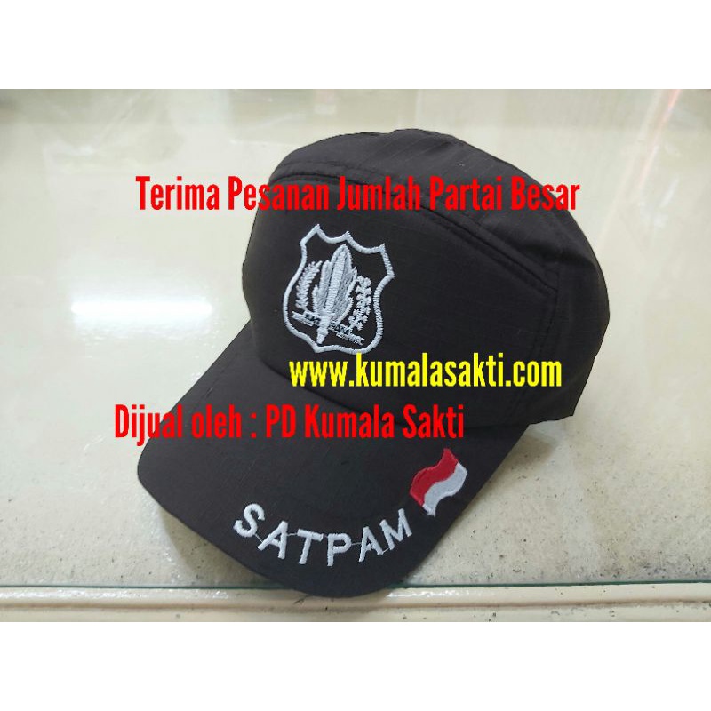 Topi Security Kotak Coklat Logo Satpam Klep MP Satpam|Kaos Satpam Security|Pangkat Satpam Security|Sabuk Satpam|Kopel Satpam