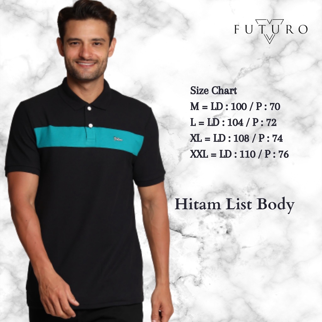 Polo shirt Kombinasi Pria / kaos kerah pria Aplikasi premium