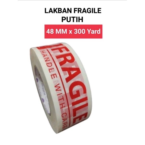 

4ds! Lakban Fragile Merah / Putih Pluto Tape 48 MM x 300 Yard