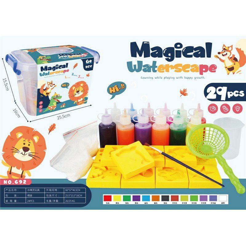 diy prakarya anak waterscape gel magic jelly