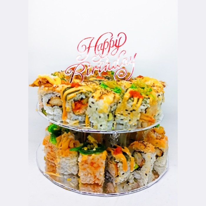 

Sushi Cake 2 Tier Kue Ulang Tahun Unik Acara Pesta Enak