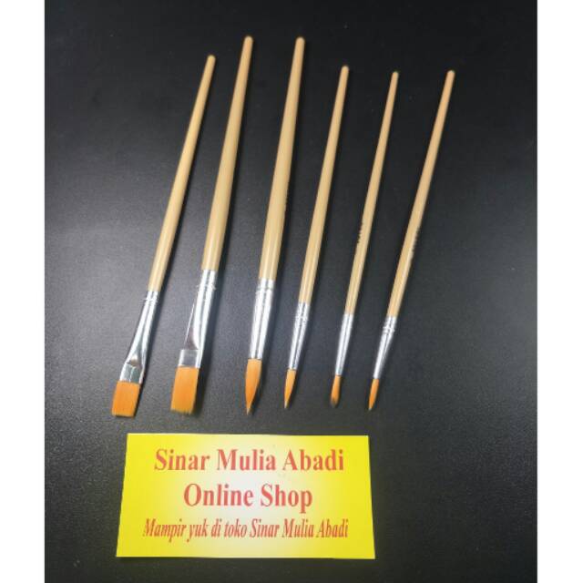 

Kuas Lukis Nylon 6 pcs / set Kuas Cat Air BR-5