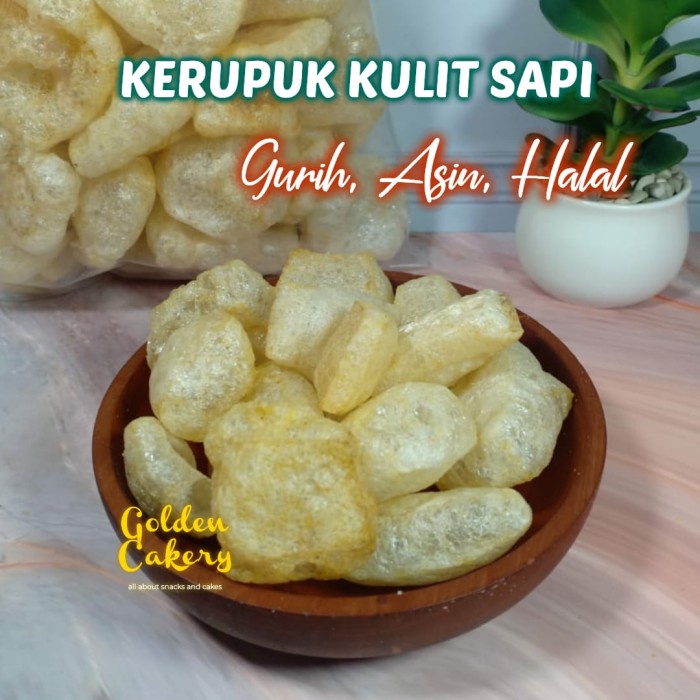 

Q20121Sa Kerupuk Kulit Sapi / Krupuk Jangek/ Krupuk / Rambak/ Kerupuk 250 Gram - 225Gr Dw501Sqss