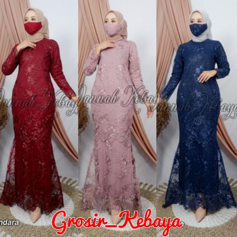 Gamis Duyung / Kebaya Gamis Brokat / Kebaya Modern / Kebaya Gamis Pesta / Gamis Pesta Mewah / Gamis