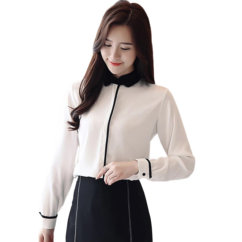 Kemeja Leher tinggi Gaya Korea Kombinasi warna model terbaru - XSHOP Sherina