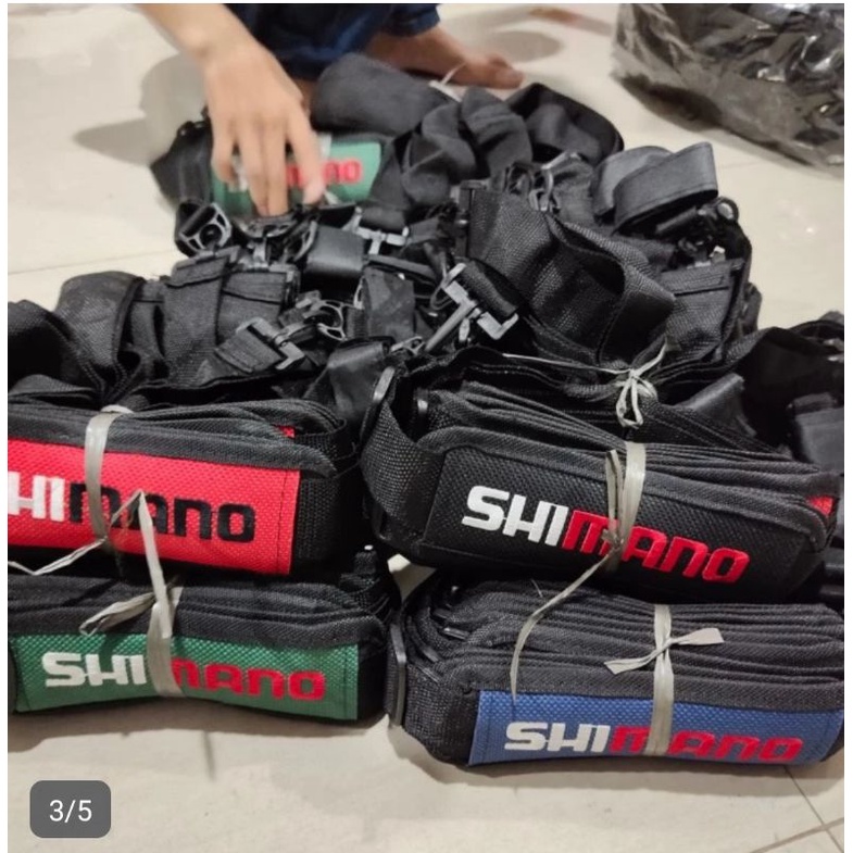 tas tali casting tas selempang rod belt tas joran bordir