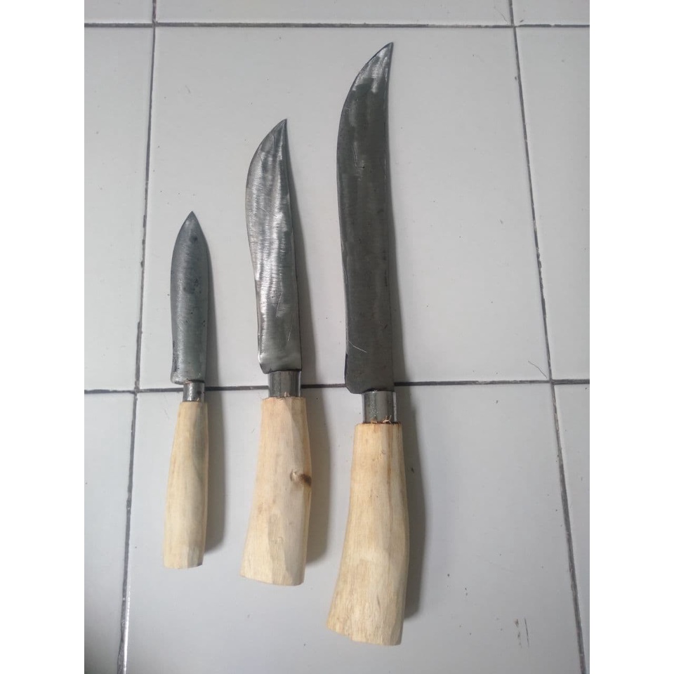 Pisau Baja Per 1 set / Pisau Seset / Pisau potong daging / pisau sembelih