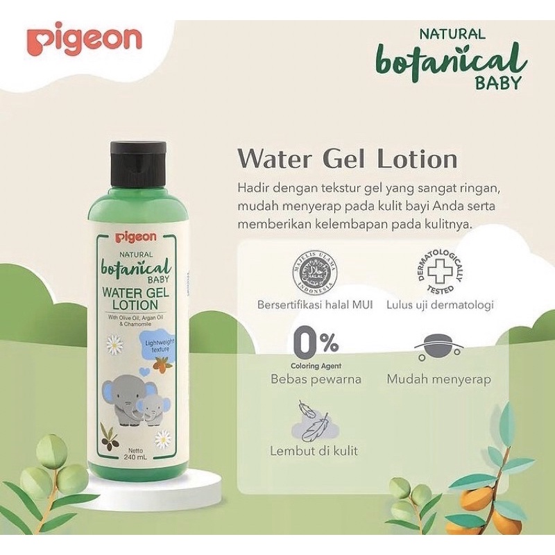 Pigeon natural botanical baby water gel lotion 240ml