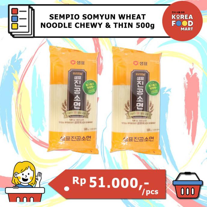 

SEMPIO SOMYUN WHEAT NOODLE CHEWY & THIN 500 G / MI KERING GANDUM KOREA