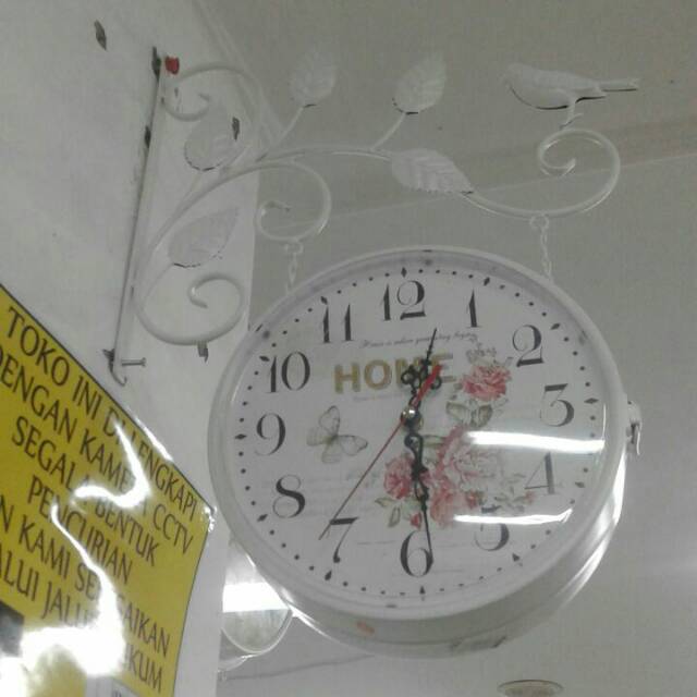 jam gantung vintage 2 sisi