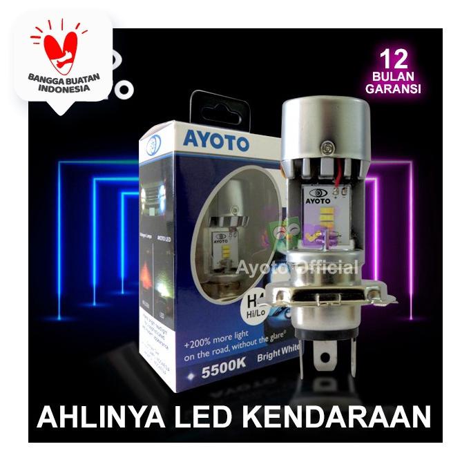 Lampu Led Utama Motor Mobil Ayoto M4A H4 Ac Dc Pnp 30 Watt