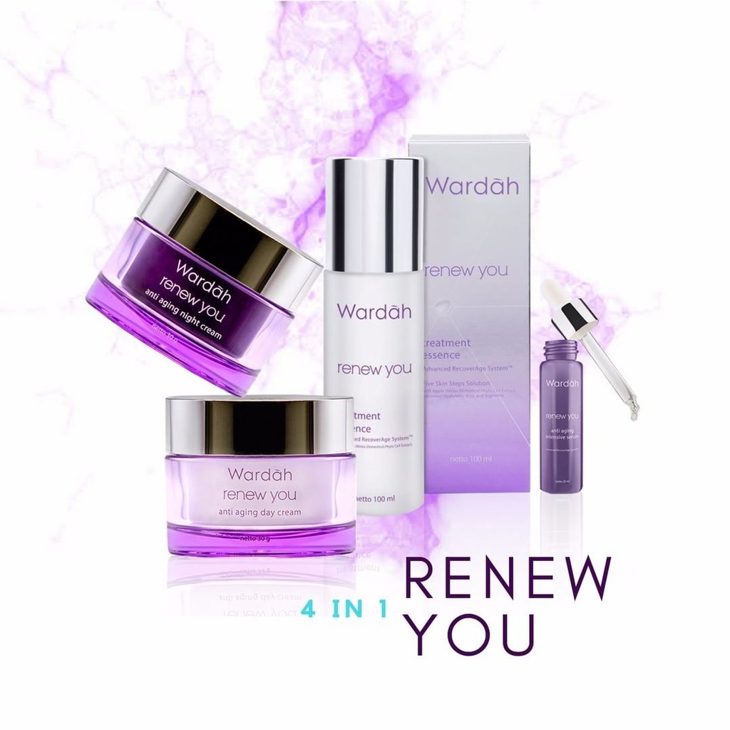 GRATIS ONGKIR PAKET WARDAH RENEW YOU 4 in 1