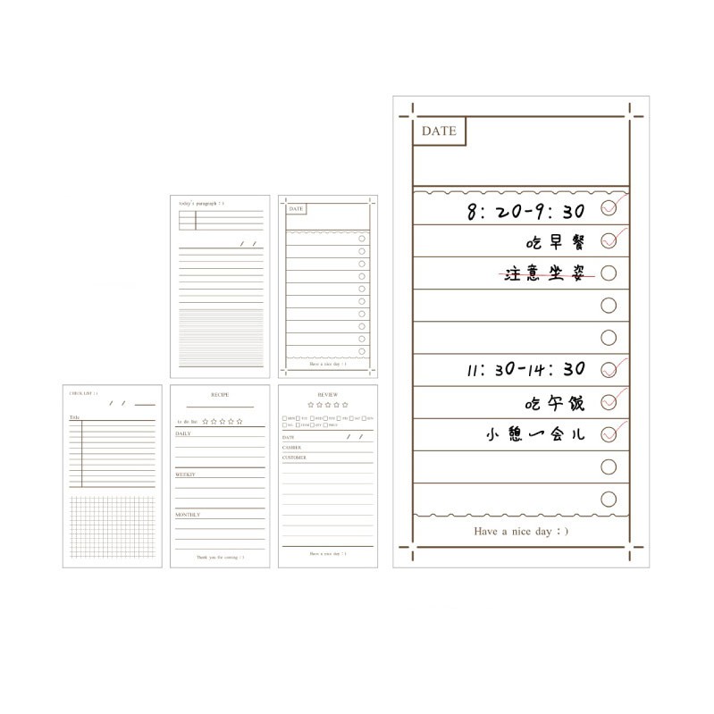 Todays Paragraph Series Memopad / Memo Tempel Motif Simple Lucu Unik Murah-6