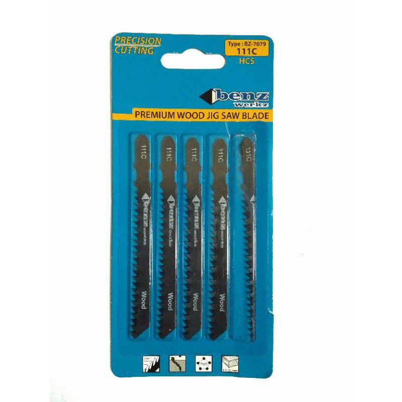 MATA GERGAJI KAYU  JIGSAW 111C  BENZ/ MATA GERGAJI TRIPLEK JIGSAW HARGA SATUAN