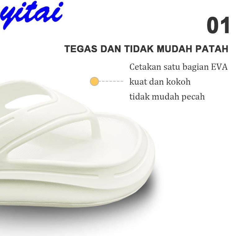 0Q6 Yitai Sandal Jelly Sendal Jepit Wanita Sandal Korean Import Jelly Soft Slippers Antislip Elic Em