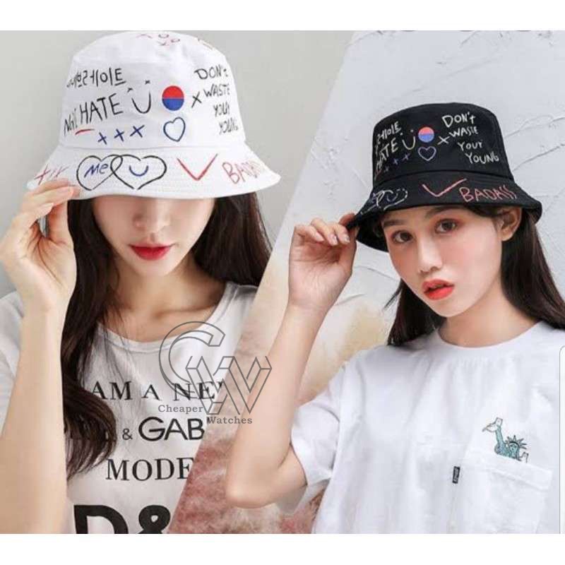 Cheaper-Topi Bucket Hat Motif Termurah