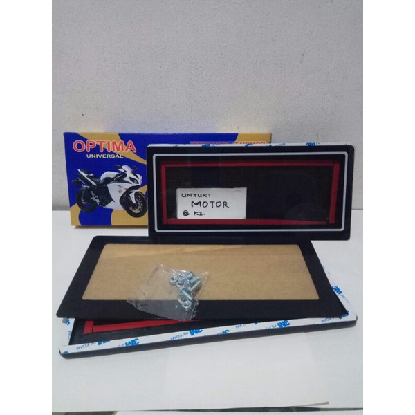 tatakan dudukan plat nomor motor mobil mika acrylic