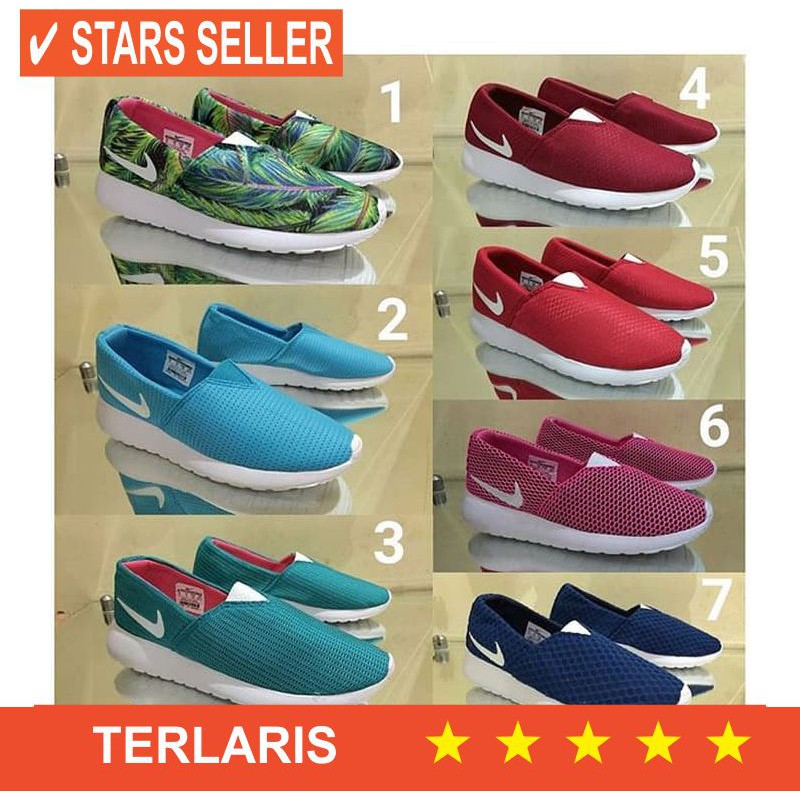 BUAT WANITA SEKOLAH WISUDA KULIAH MAHASISWI PUTIH POLOS PP/ Sepatu Nike Slip on Cewek Cewe