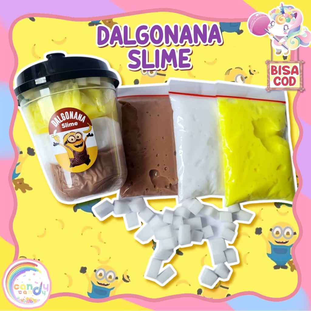 slime dalgona / slime dalgonana 3 warna 3 rasa by candycandy