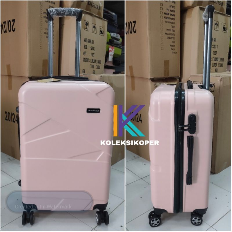 Koper Original Polo Cavallo Fiber ABS size Bagasi 24 inch roda 4