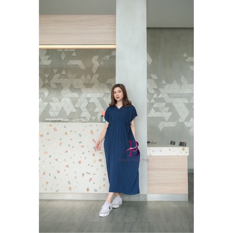BESTSELLER | LONGDRESS KIMONO | HOMEDRESS KIMONO PANJANG BUSUI | BAJU TIDUR KIMONO | DASTER KIMONO-kimono long dongker