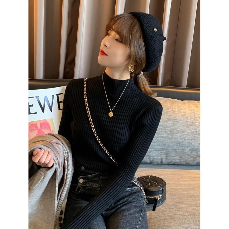 Inner Rajut Maura Hijab Baju Daleman Turtleneck Knit Manset