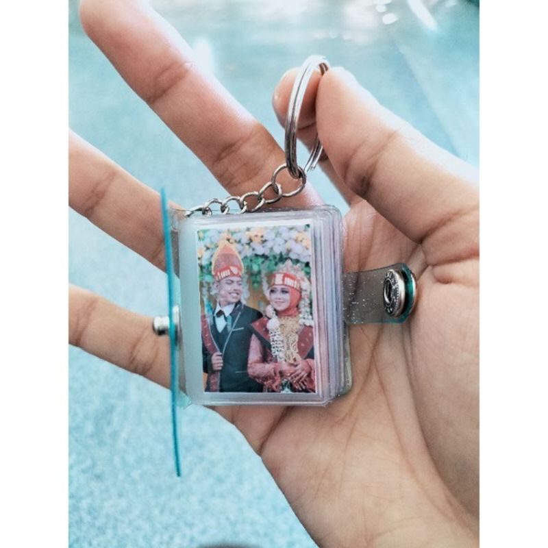GANCI MINI ALBUM 1 INCH Gantungan Kunci Mini Album 1 INCH Mini Album Foto 1 INCH Gantungan Kunci Fot