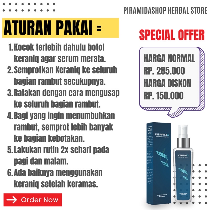 Harga keraniq penumbuh rambut