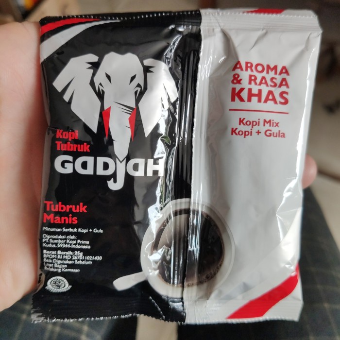 

H2J021 Kopi Tubruk Gadjah Gajah Kopi Plus Gula 25Gr Hyh1Yjj