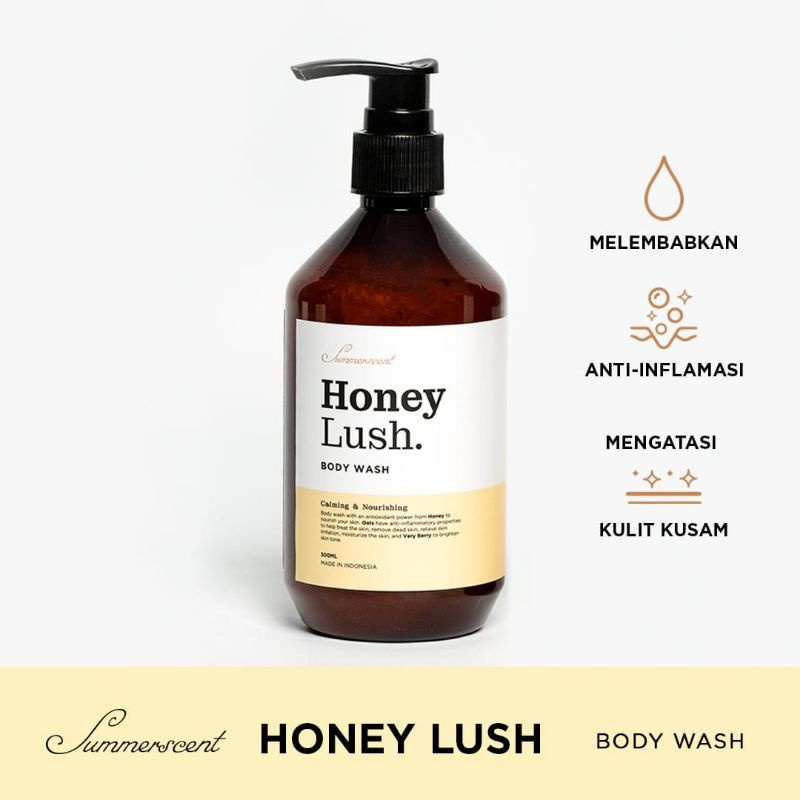 Summerscent Sabun Cair Honey Lush Pump 300 ml body wash BPOM