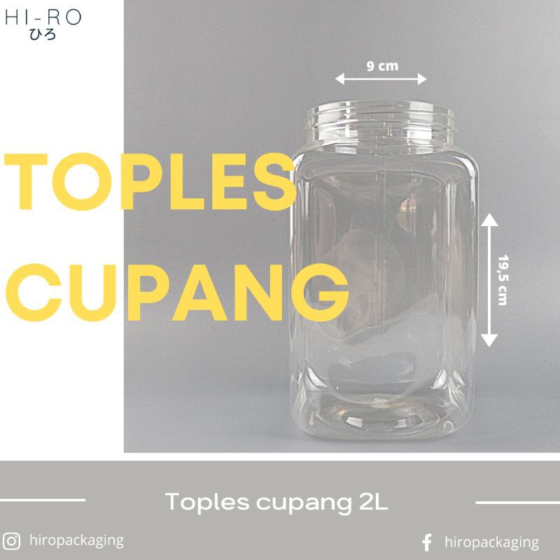 Toples plastik cupang 2 l/toples cupang plastik 2 lter