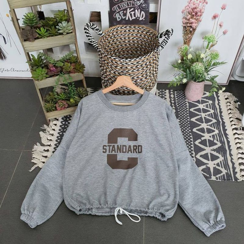 C STANDARD sweater wanita/bahan fleece/terbaru/trendy dan murah