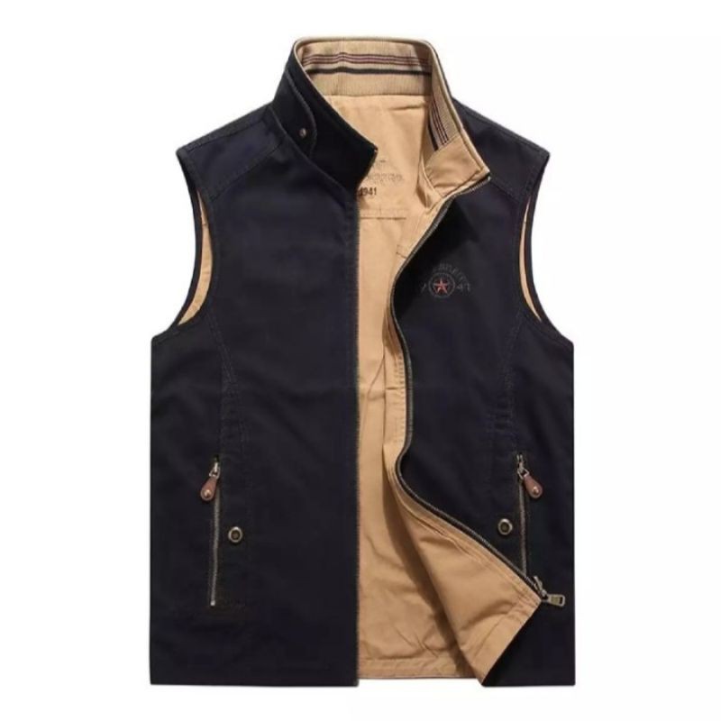 jaket rompi pria/rompi motor keren/rompi antik/rompi bola balik(bb)