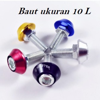 Baut posh / Baut monel L / Baut plat nomor Baut L ukuran 10 baut body motor