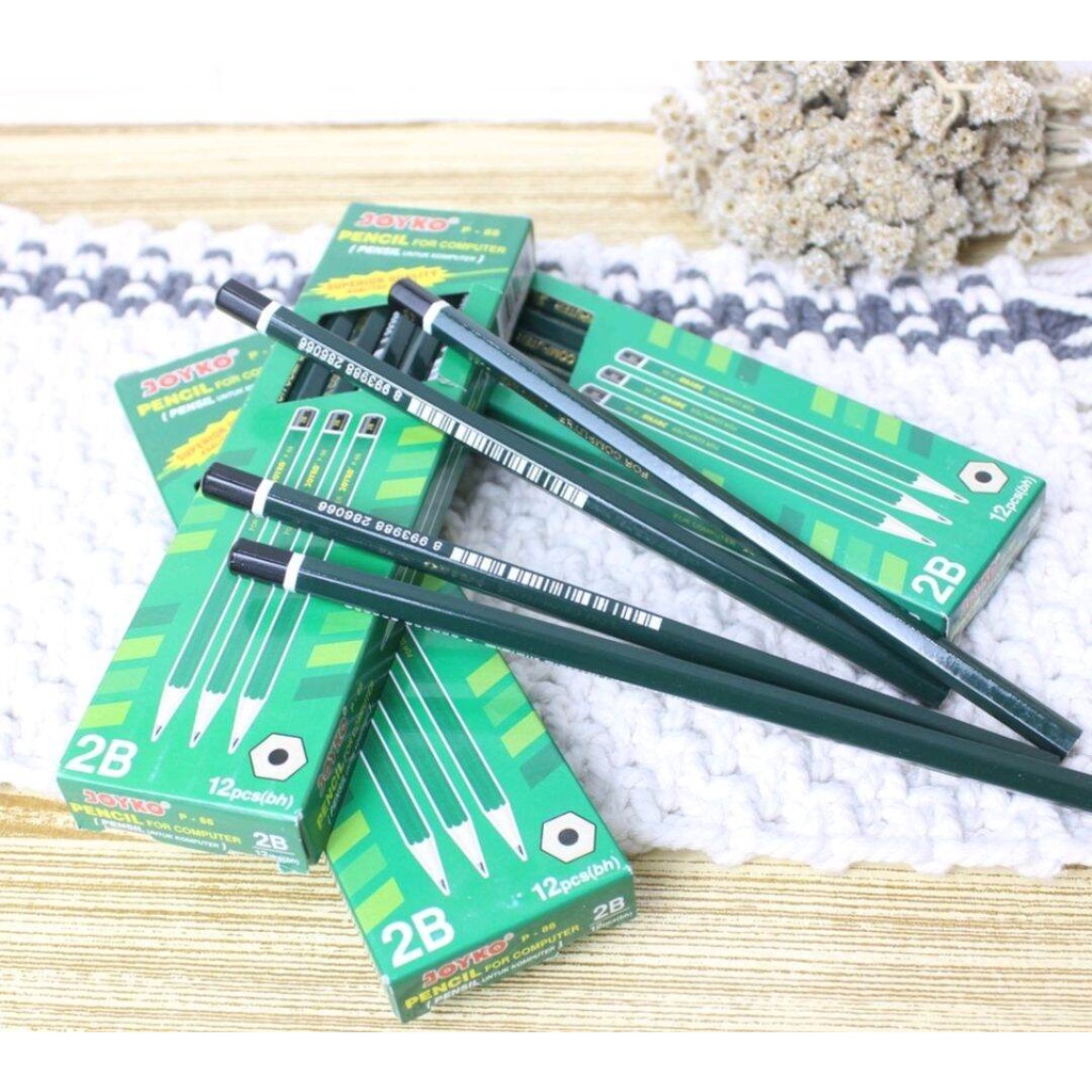 

Pensil 2B Joyko Hijau For Computer p-88 Isi 12 Pcs