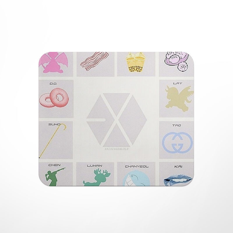 Mouse Pad Ukuran Kecil Motif Exo Merchandise Zhang Yixing Luzhen Park Chanyeon Binyu Baek Sehun Wu Sehun Seaming