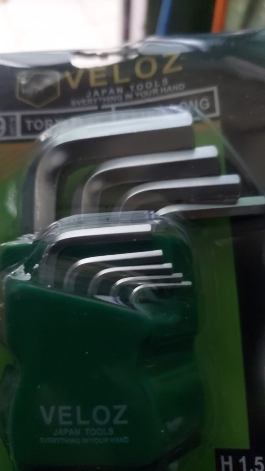 Veloz 9 Pcs Kunci L Panjang Kombinasi Hex - Star Vanadium Chrome