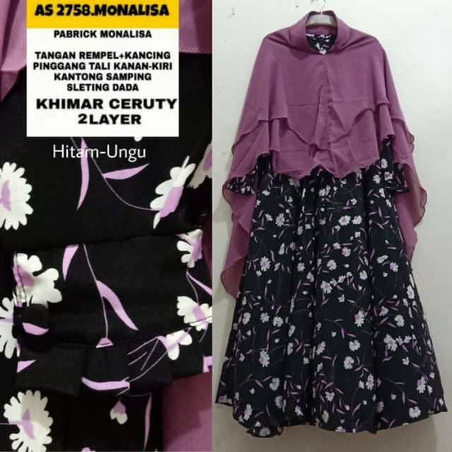 Gamis Monalisa Wolfis Bunga Fashion Muslim Tanah Abang Gamis Monalisa Wolfis Bunga Fashion Muslim Tanah Abang