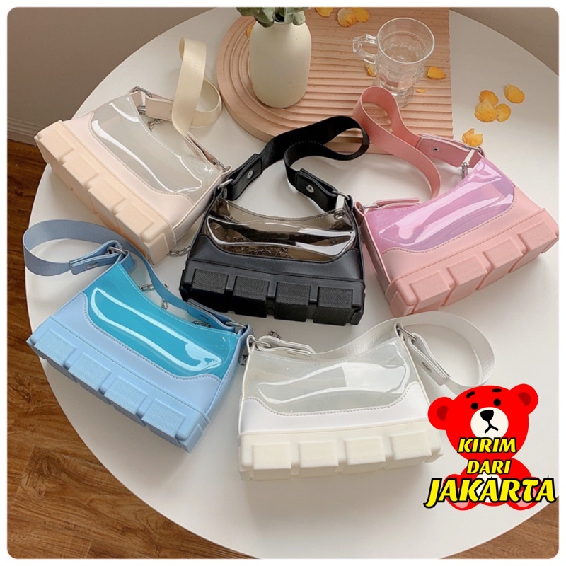 Tas Wanita Tas Selempang Jelly Model Sepatu Wanita Fashion 3175(S2Z9) Tas Wanita Import Premium Tas 