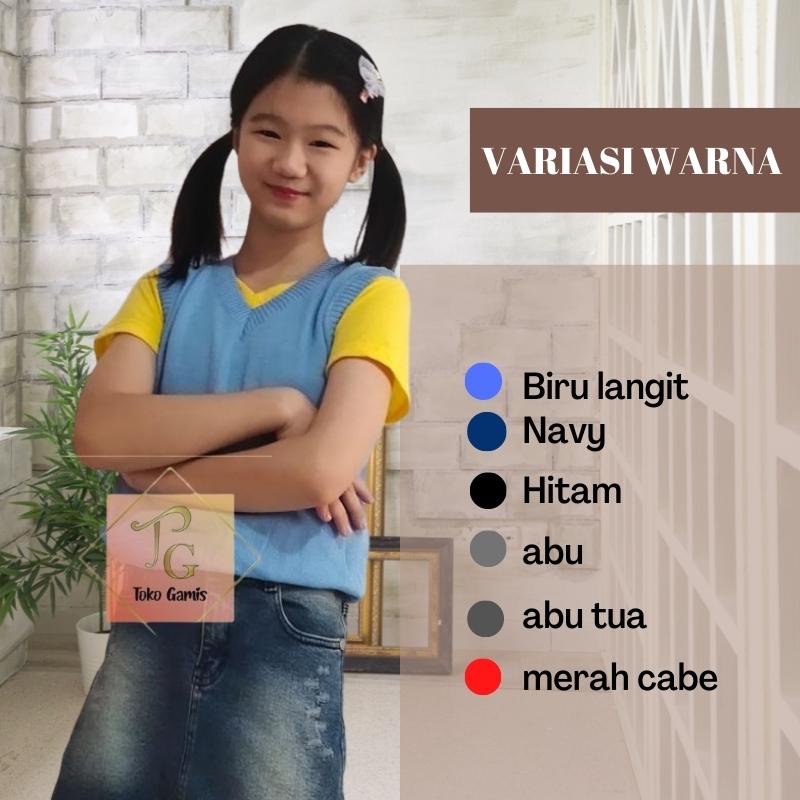 Vest rompi rajut anak perempuan remaja tanggung premium style korea outer premium-kimmy