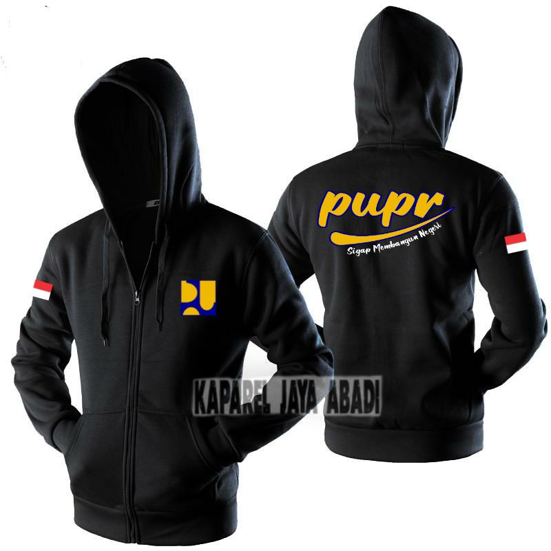 Jaket Zipper Pupr/Hoodie Kementrian Pupr/Sweater Kementrian pupr Sigap Membangun Negeri logo pupr