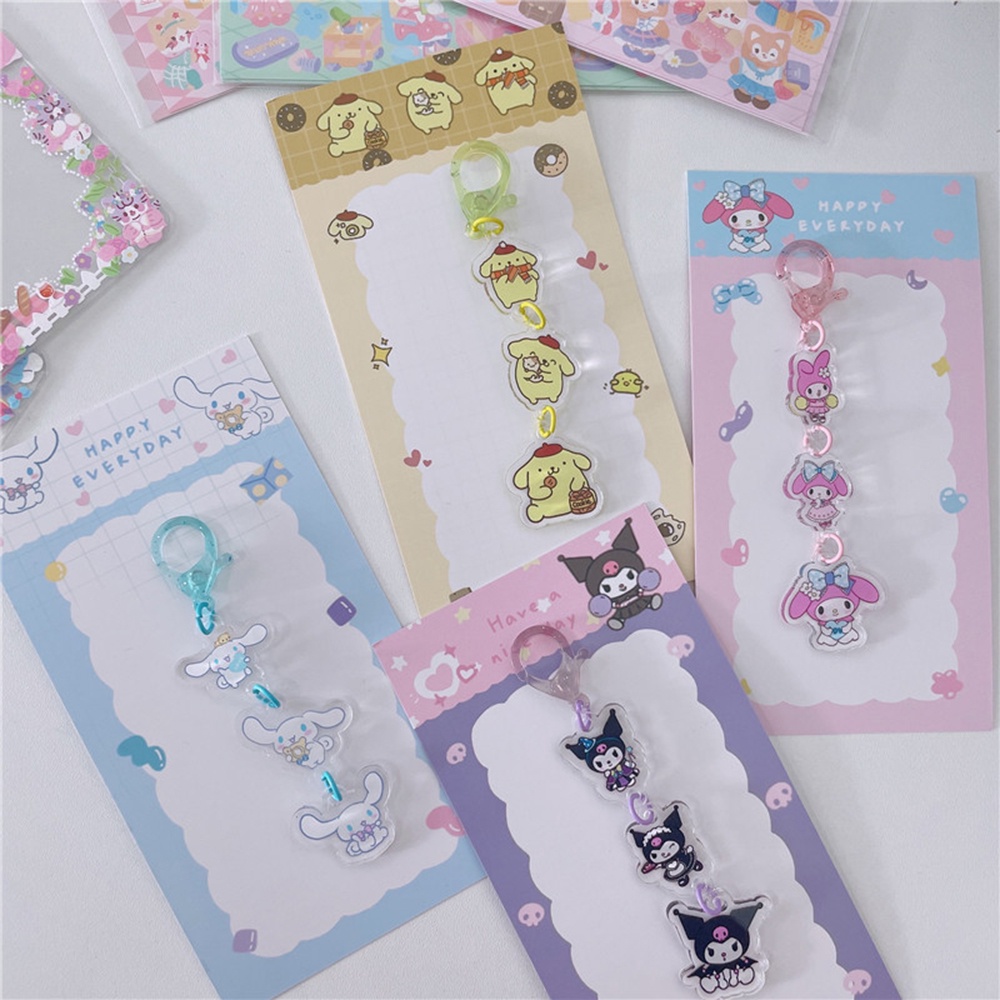 Gantungan Kunci Bentuk Boneka Kartun Melody Bahan PVC Gaya Korea Untuk Dekorasi Tas Ransel