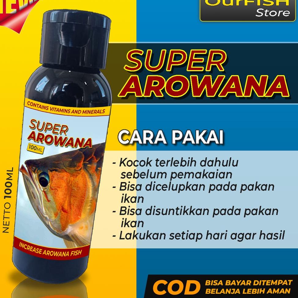[Art. 789Y] Vitamin Ikan Arwana SUPER AROWANA Arwana Super Red Golden Red Silver Red Jardini Platinum 100ML
