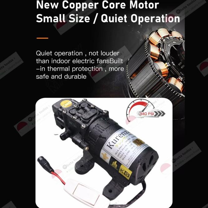 Pompa Air Otomatis 250Psi Dc Water Pump 100W Alat Steam Jet Cleaner