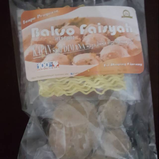 

Bakso instant isi daging cincang sachet