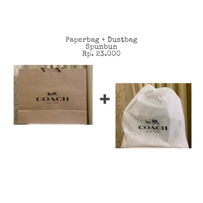 

BAYAR DITEMPAT Paperbag Coach / Dustbag Coach / Paperbag Branded - Paperbag+satin