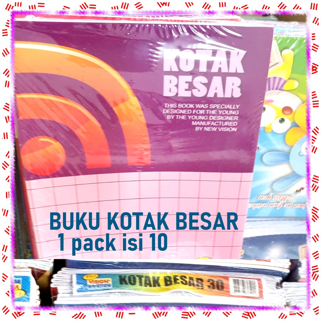 

[PACK] isi 10 buku KOTAK BESAR VISION kotak besar newvision satu pak buku kotak besar NEW VISION
